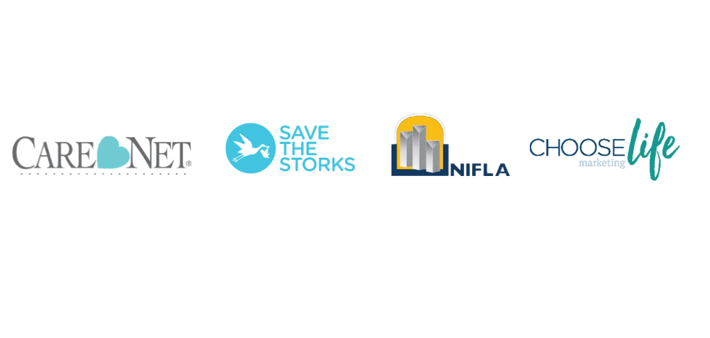 carenet, save the storks, NIFLA, and Choose Life logos